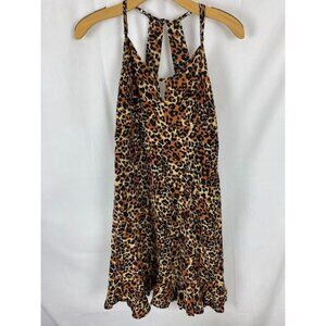 Band Of Gypsies Leopard Animal Print Sun Dress Brown Black‎ Sz. Small.